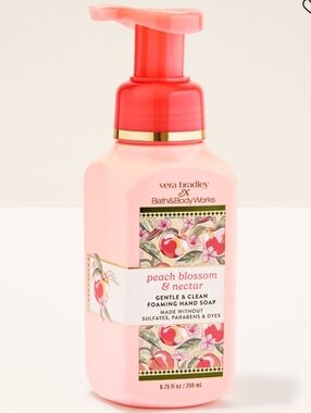 Bath Body Works Vera Bradley Peach Blossom & Nectar Foaming Hand Soap 8oz NEW